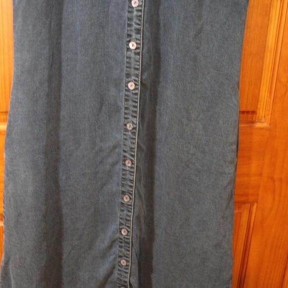 Soft Surroundings Denim Chambrey Jean Shirt Button Down Dress Tencel Small - Picture 7 of 16
